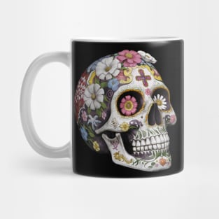 Floral Skull: Beauty and Darkness in Harmony Mug
